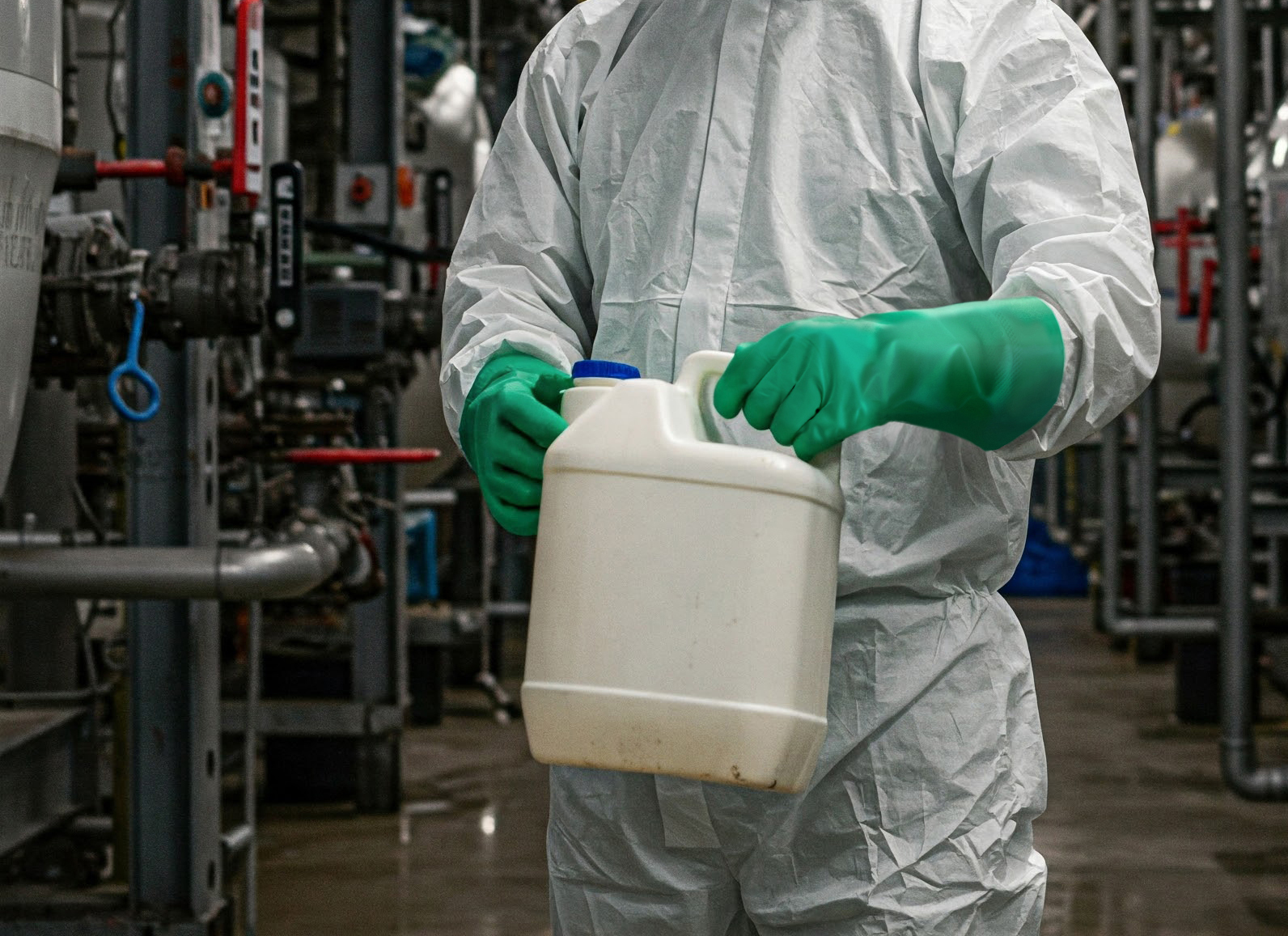 ユース画像（142ニトリルゴム製化学防護手袋 薄手タイプ、143ニトリルゴム製化学防護手袋 裏毛付タイプ）